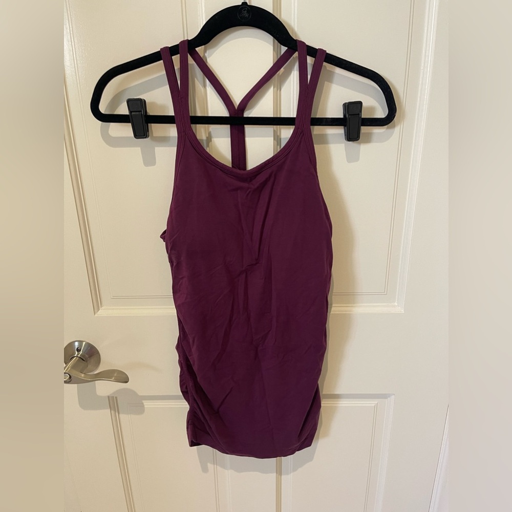 Dark maroon workout top size small